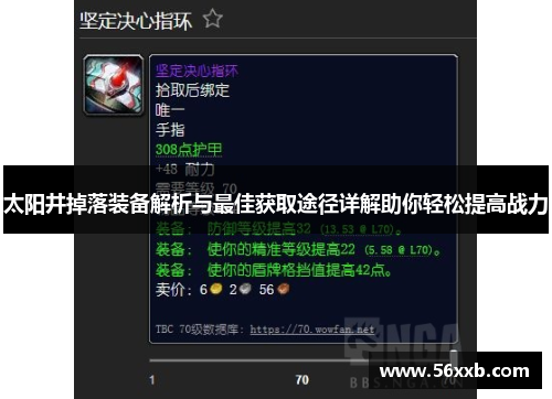 太阳井掉落装备解析与最佳获取途径详解助你轻松提高战力